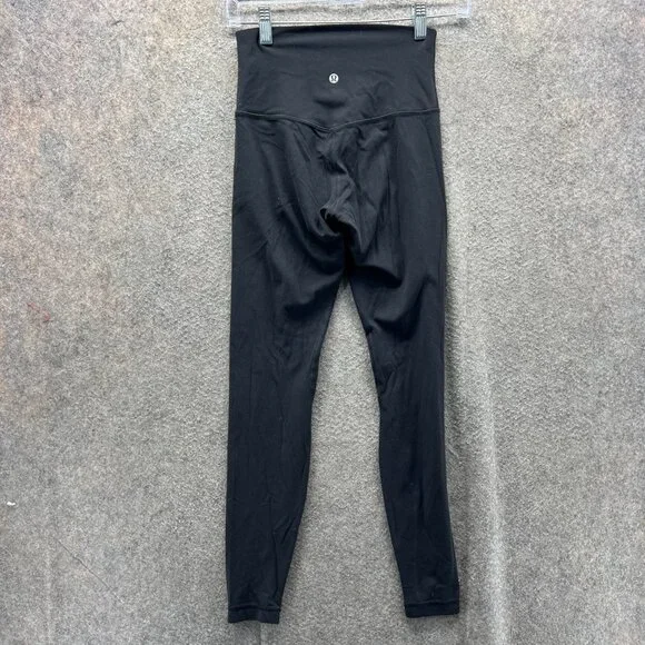 Lululemon Pants Women 4 Black Full Length Nulu Yoga Leggings Align High Rise - Picture 2 of 9